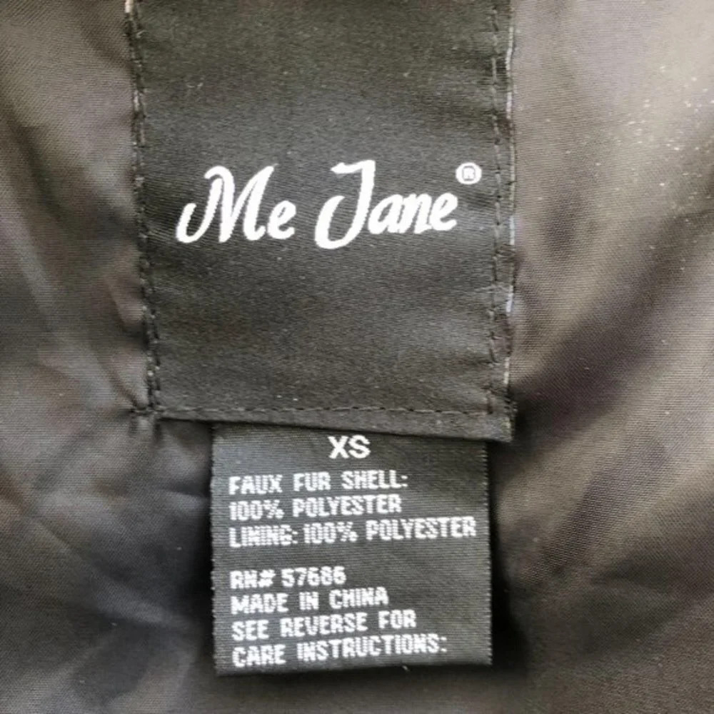 Me Jane Super Soft Faux Fur Vest XS Black - Picture 5 of 5